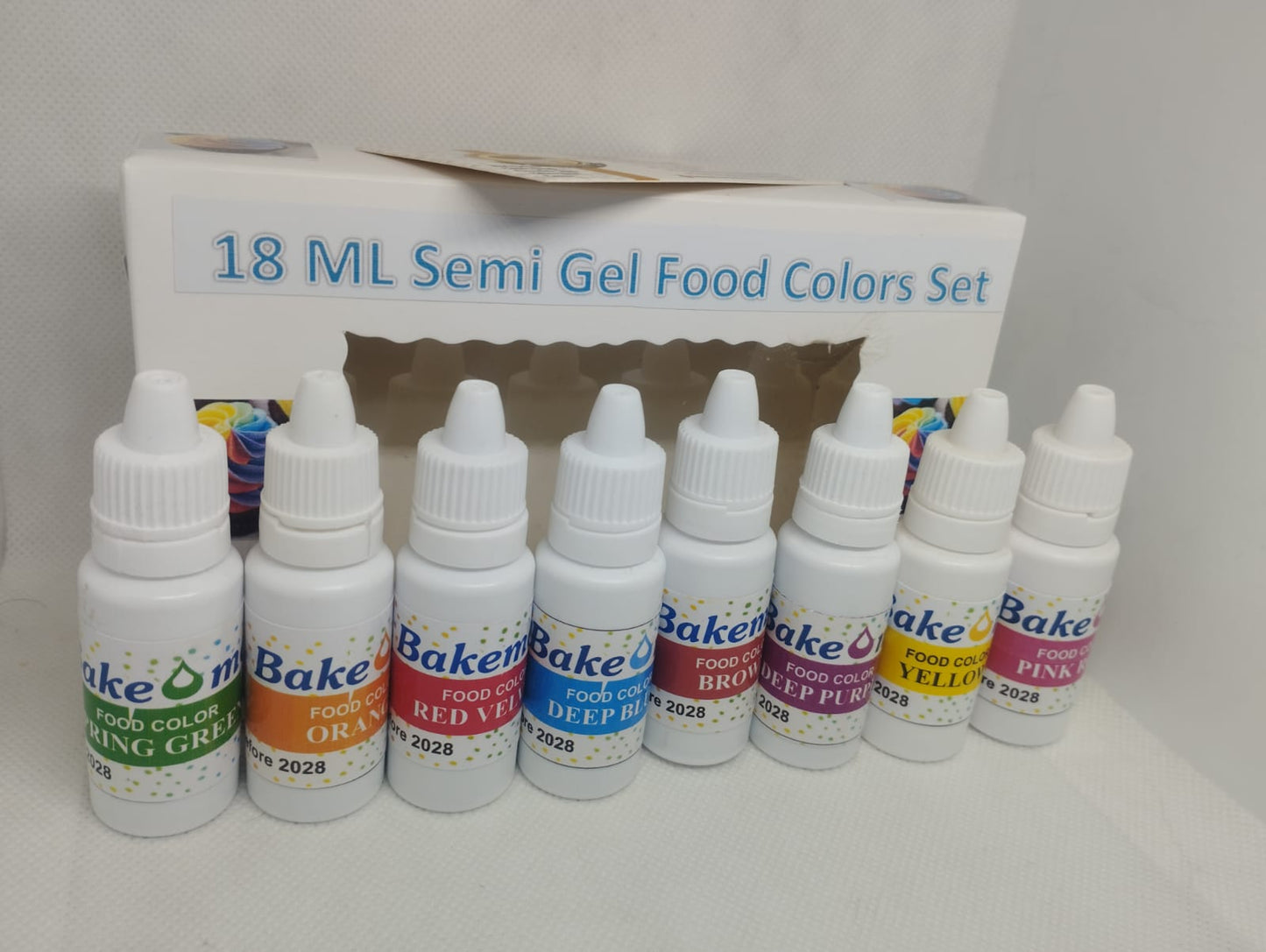 18 ML Semi-Gel Food Colors Set Bright Colors Use for Multiple Purposes in Baking etc. Ramzan Offer